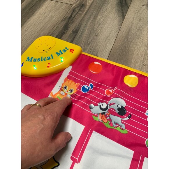 M Sanmersoen Baby Piano Floor Play Mat Musical Dancing 39.5" Animal Touch Play - Picture 4 of 6